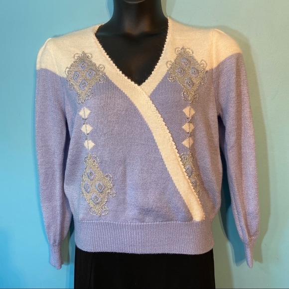Vintage Jaclyn Smith wrap  style sweater - Picture 1 of 6